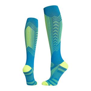 RGFV 1Pair Thoáng khí Vớ thể thao nén Cao đến đầu gối Thoải mái Vớ dài thể thao Bảo vệ đầu gối Mồ hôi Vớ đạp xe Đang chạy