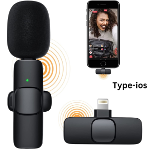 K11 Wireless Microphone Mic 2.4GHz for IP & Type-C With Clip Professional Mic Live Broadcast Mobile