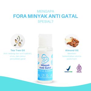 FORA Nature - Minyak Anti Gatal Biang Keringat Bayi( Tea Tree oil & Almond oil ) - Minyak Gatal Gatal - Biang Keringat - AMAN - BPOM