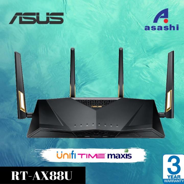 Ax88 Router Asus RT-AX88U WiFi Router Wireless AX6000 for Unifi Maxis TIME Fiber RT ...