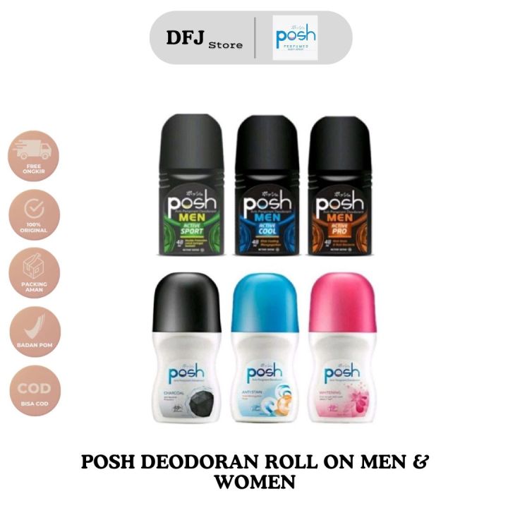 READY !!! Posh Roll On Men & Cewek All Varian 50ml /  POSH Deodorant Menghilangkan Bau Badan / Roll On Posh Hijab / Roll On Posh Men / Deodorant  / GRATIS ONGKIR !!!!!