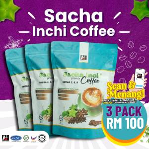 3 PEK KOPI SACHA INCHI PREMIUM AI GLOBAL RESOURCES  [FREE POSTAGE]