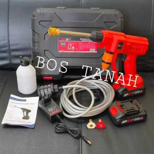 Alat steam cuci motor mobil 2 baterai 24 volt Cordless jet cleaner 24V