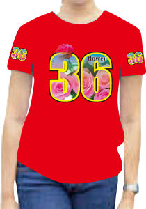 KAOS COLLECTION=baju kaos atasan wanita tshirt reguler motif nomor 36 bunga prin DTF ukuran ONE SIZE
