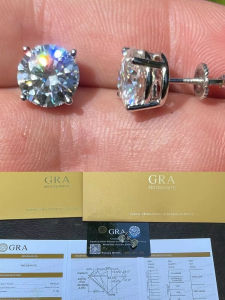 Moissanite Stud Earrings for Women Luxury Six Claws Women Moissanite Stud Earrings D Color Womens Moissanite Screw Back Earring2026