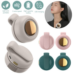 Portable Rechargeable Hanging Hands-Free Waist Small whirlwind Bladeless Fan Electric Air Fans with Low Noise for Classroom Outdoors Office for Summer Cooling