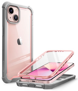 i-Blason Ares Case for iPhone 13 Mini 5.4 inch 2021 Release Dual Layer Rugged Clear Bumper Cover with Built-in Screen Protector