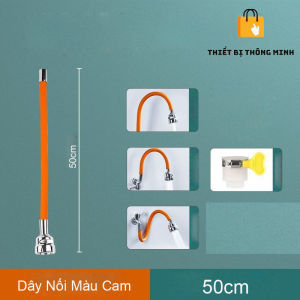 Ống Nối Dài Vòi Nước Màu Cam 3 Chế Độ Thông Minh Xoay 720 Độ Ren 21mm Tặng Đầu Nối Đa Năng