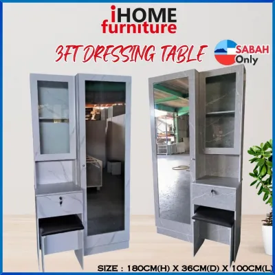 iHOME SABAH FURNITURE🔥READY STOCK🔥Dressing Table / Laci / Mirror Chest Drawer / Meja Make up / Dressing Table l 化妆桌