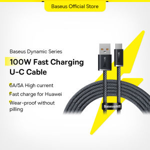 Baseus 100W USB Cable 6A Fast Charging Cable For Huawei Honor Ultra Data USB C Phone Cable For Xiaomi Mi 10