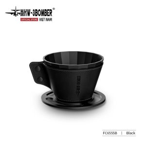 Phễu Pour Over Meteorite MHW-3BOMBER | Flat Bottom 12 Ribs Nhôm