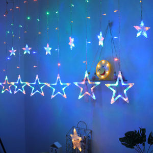 Hari Raya Decoration LED Curtain Light Outdoor Waterproof Light Strip String Lights Christmas Decorations for Home Wedding Party Garden Street Decor