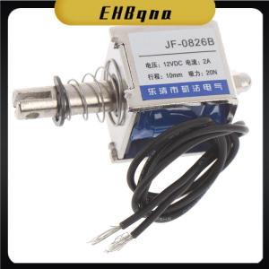 EHBqna JF-0826B แม่เหล็กไฟฟ้าโซลินอยด์แบบเปิดเฟรม2A 10มม. แบบ20N