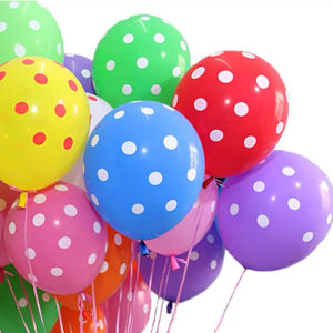 Balon Latek Polkadot 100 pcs Mix Balon Latek Polkadot 12 inch Balon Ulang Tahun