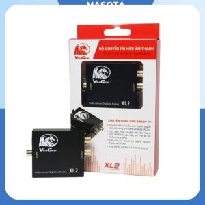 Bộ chuyển đổi âm thanh từ cổng Optical sang tín hiệu âm thanh Analog ( Bộ chuyển Optical ra AV) VinaGear XL2 + Cáp Optical