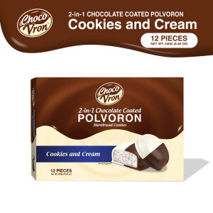 ChocoVron Gift Box 2 in 1 Chocolate-coated Cookies & Cream Polvoron 240g