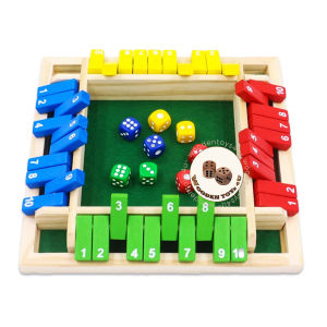 Woodentoys4u Colorful Shut the Box / Jackpot 4 Players แจ๊คพอตสี 4 ด้าน