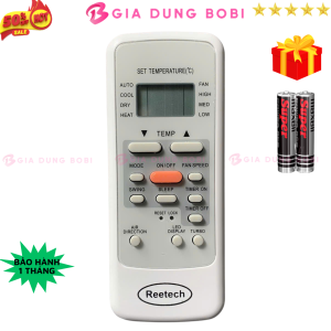 Điều khiển điều hòa Reetech Mã 04 Remote máy lạnh Reetech - Tặng kèm pin - Gia Dụng Bo Bi