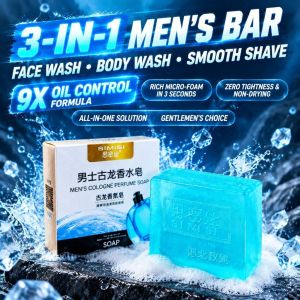 Men Cologne Perfume Handmade Soap Mite Removal Soap Long Lasting Fragrance Cleaning Oil Control Essential Oil Soap Face Wash Soap for Men