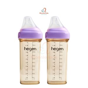 Set 2 bình sữa cho bé Hegen PPSU 150ml 240ml 330ml bình sữa phiên bản mới cho trẻ - Monnie Kids