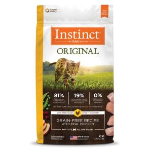 Instinct Original Grain Free Dry Cat Food Chicken Salmon Recipe for Kitten and Cat