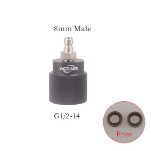 Nhôm Màu Đen G1/2-14 8Mm Qd Nam Nữ mối nối lắp nhanh Xi lanh khí Refil Điền Adapter Điều Chỉnh Kết Nối bình khí Điều Chỉnh Kết Nối Phụ Bị Cho Aquarium Trạm Scuba