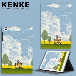KENKE iPad Case Cartoon Cute Duck Oil Painting Graffiti Case TPU Back Silicone Case for Apple iPad 7 8 9 th gen 2021 mini 1 2 3 4 5 6 Smart Case iPad 2020 Pro 11 inch 2022 Air 5 Air 4 Pro 2018 5th 6th Air1 Air2 2019 Air3 10.5 inch Full Page Support Cover