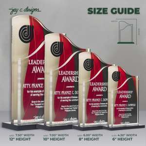 Jay C. Designs Acrylic Plaque Trophy Award Customized Personalized 8040