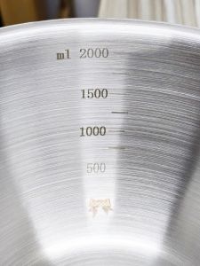 Baskom Ukur SILVER 2L 2.5L 3 Liter Mangkok Takar 2000 2500 3000 ml Salad Mixing Bowl Stainless Steel