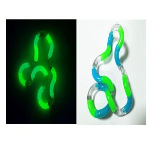 Crystal Twisty Fidgets Toys Squeeze Twist Deformation Rope Tangle Stress Relief Brain Imagination Detachable Educational Decompression Gift Toy for Kids