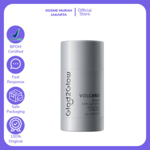 Glad2Glow Volcano Clay Mask Masker Wajah Face Cleansing Stick Salicylic Acid Anti Pores&Acne Jerawat PenghilangKomedo Masker 25g