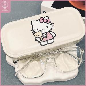 【YIDAO4】 Cute Sanrio Hello Kitty Glasses Storage Box Portable Sunglasses Protector Case Container Box Eyeswear Accessories