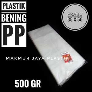 [ PP PRABU 35 X 50 ] KANTONG PLASTIK KEMASAN MAKANAN PP BENING 35 X 50
