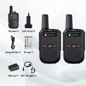 Bộ 4 Bộ đàm Motorola C51(Siêu bền Loa chống từ tính Pin dung lượng lớn cự ly liên lạc 1-5Km)