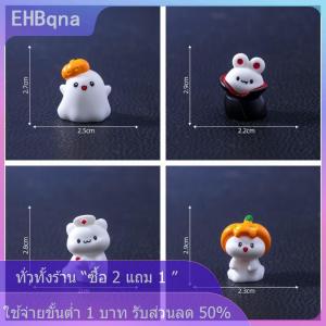 [COD] EHBqna KITCHEN 4 8ชิ้นของตกแต่งรูปผีฟักทองน่ารักรูปปั้นขนาดเล็กฮาโลวีนงานประดิษฐ์เรซิ่นของตกแต่งสวนนางฟ้าขนาดเล็ก