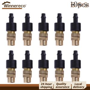 【Winnereco】 หัวสปริงเกลอร์สำหรับสวน 10 ชิ้น พร้อมข้อต่อทองเหลือง ปรับระดับการฉีดน้ำได้ดีเยี่ยม เหมาะสำหรับรดน้ำสนามและสวน