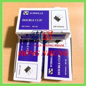 [ Hàng Mới] Combo 12 Hộp Nhỏ kẹp bướm Echoolax loai 15mm Mỗi Hộp 12 Cái Kẹp Bướm