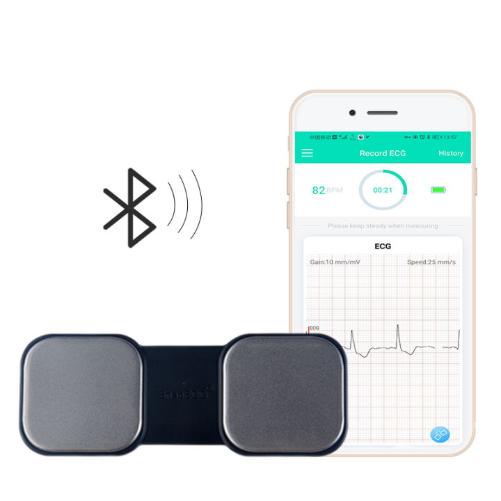 ECG Monitor Wearable Mobile Chest Strap Bluetooth Heart Health EKG ...