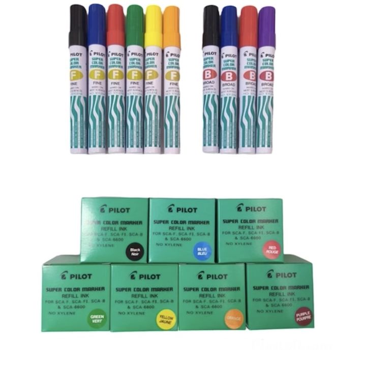 Xylene Color Pilot NO XYLENE super color permanent marker and ink refill ( 1 pc ...