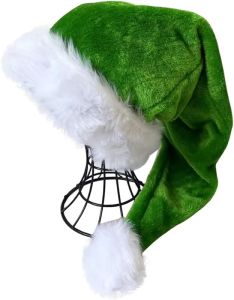 OLLULL  Luxury Santa Hat  Suitable for a colorful Christmas   Optional Color : Black 、 green 、 Blue 、 Pink 、 Red