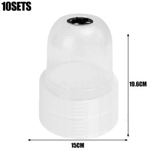 Dizoey 10PCS Reuseable Garden Plant Bell Clear Insulation Cover Gardening Seedling Protection Cover Insect Control Bird Prevention Grow Cup