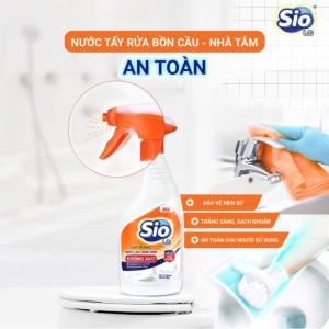 Xịt Tẩy Bồn Cầu Không Axit Sio 750ml – Khử Khuẩn Khử Mùi Sạch Bong Bảo Vệ Men Sứ An Toàn Da Tay