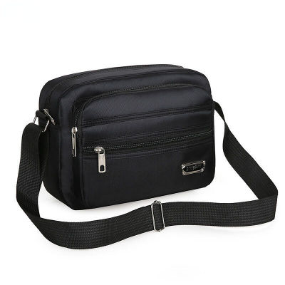 Johnn fashion Men's casual bag waterproof diagonal bag shoulder solid color dirt-resistant bag