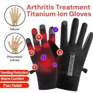 Arthritis Treatment Gloves Titanium Ion Far Infrared Treatment Gloves  Self-Heating Warm Gloves Windproof Waterproof Touchable