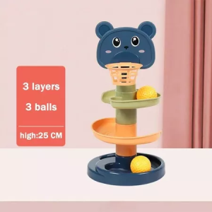 Baby Rotating Track Stacking Montessori Rolling Ball Tower Toys Early Parent Child Education Interactive Childrens Toy Gifts