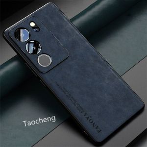 Phone Case For vivo V40 Lite 5G V40Lite Y19s Y100 Y200 2024 Leather Matte Silicone phone Casing Luxury PU Protective Cover