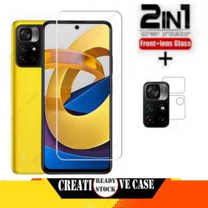 PROMO PAKET 2 INC 1 Tempered Glass XIAOMI POCO X5 PRO 5G 2023 / POCO M4 PRO 5G 2022 Anti gores Kaca Pengiriman Cepat