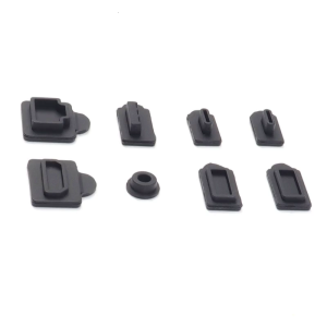 8Pcs/Set Dust Plug for PS 5 Slim Game Console Silicone Dust Protector Antidust Cover LAN Type-C USB Dock Dustproof Plug