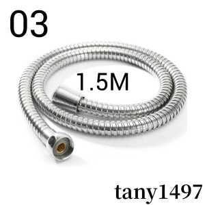 1.5M Stainless Steel Hand-held Shower Head Hose Lightweight Flexible for Bathroom