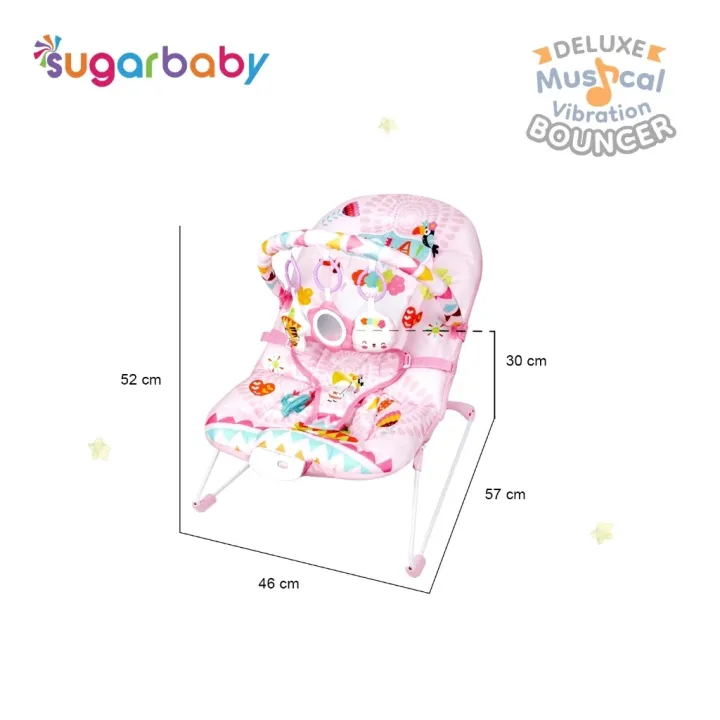 READY%20BANDUNG%20SUGAR%20BABY%20SUGARBABY%20Sugar%20Baby%20New%20Deluxe%20Musical%20Vibration%20Bouncer/Ayunan%20Bayi/Bouncer%20Bayi%20RECLINE%20-%20Image%208